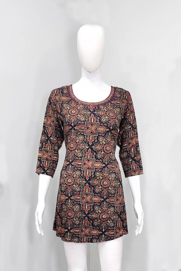 Blue Color Casual Wear Short Kurti