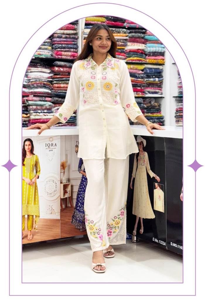 Offwhite Color Casual Wear Designer CO-ORD Set