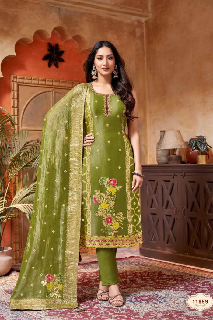 Mehdi Color Party Wear Designer Straight Long Suit