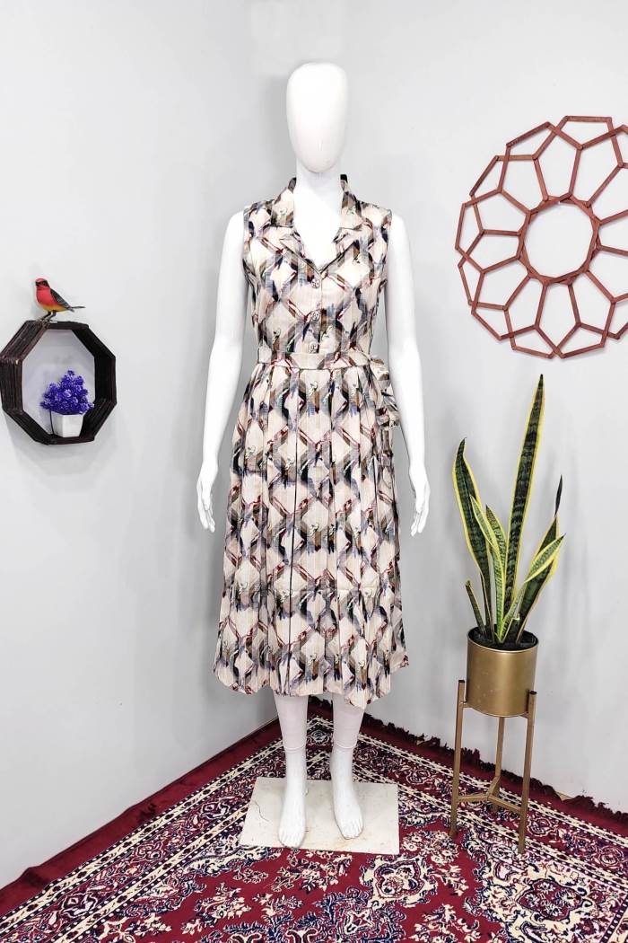 Base Color Casual Wear Designer Gown Kurti