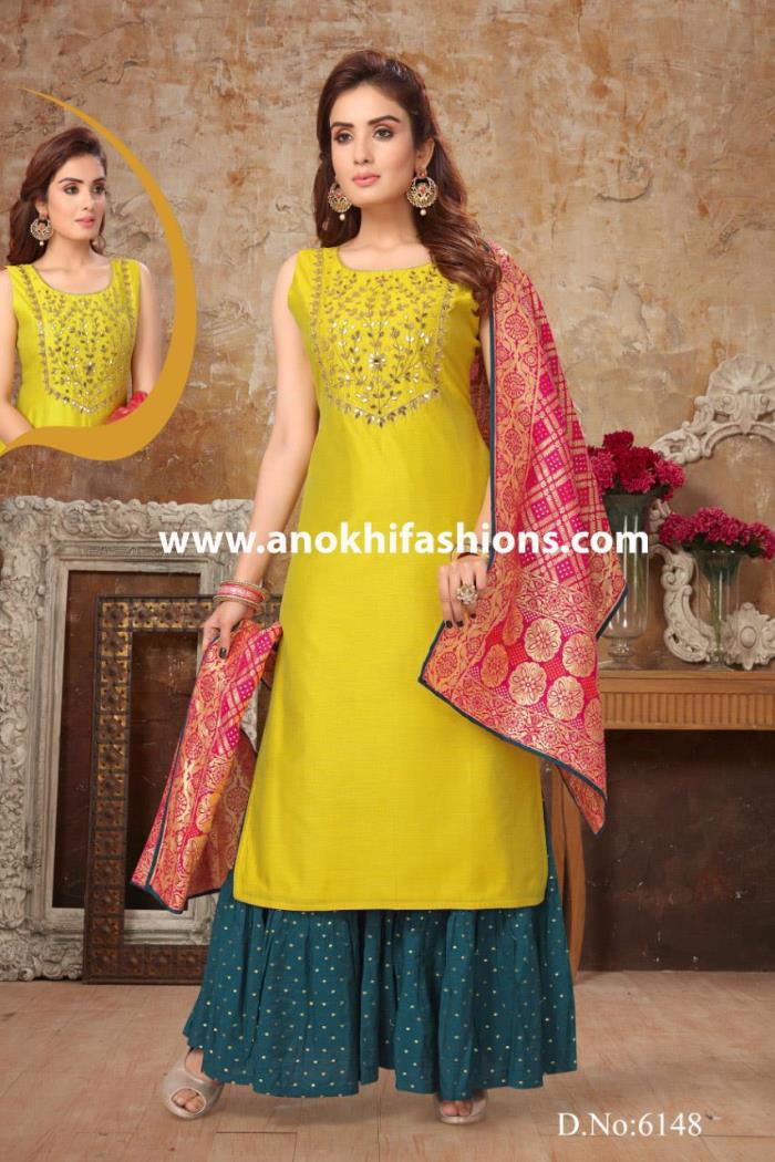 indo western plazo suits