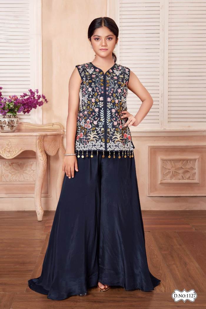 Blue color Party Wear Designer Indo-Western
