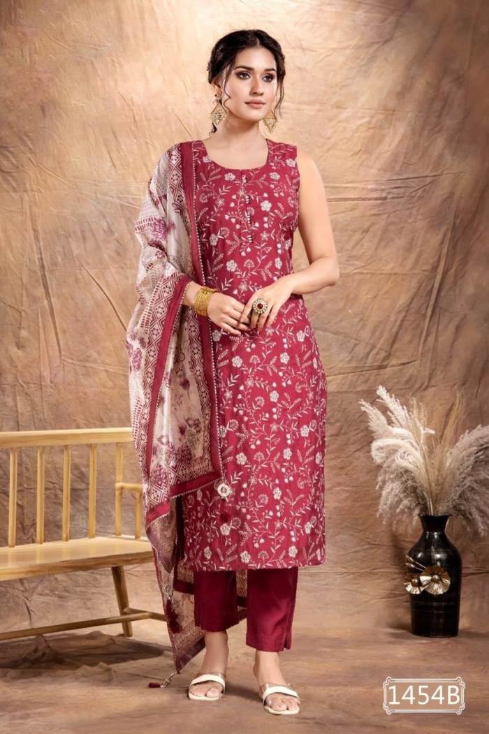 Rani Color Party Wear Designer Straight Long Suit