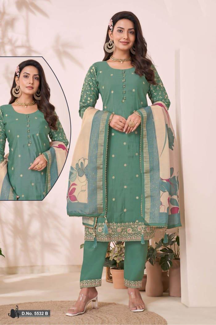 Pista Color Party Wear Designer Straight Long 