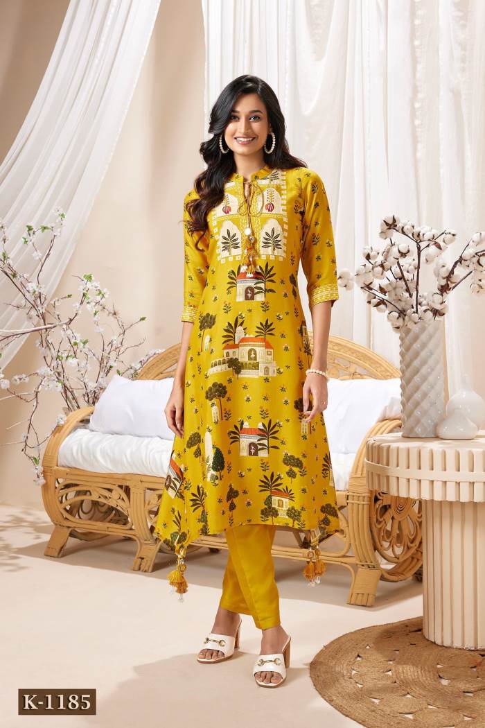 Mustard Color Casual Collection Kurti with Pent