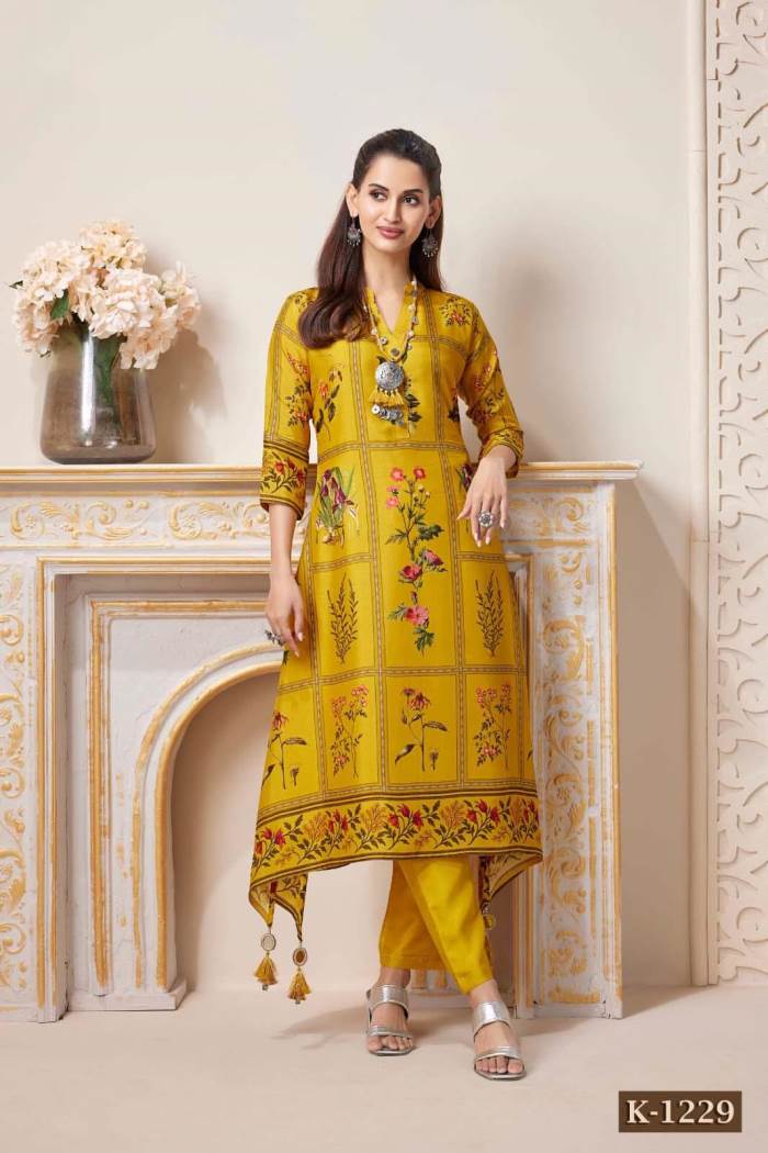 Mustard Color Casual Collection Kurti with Pent