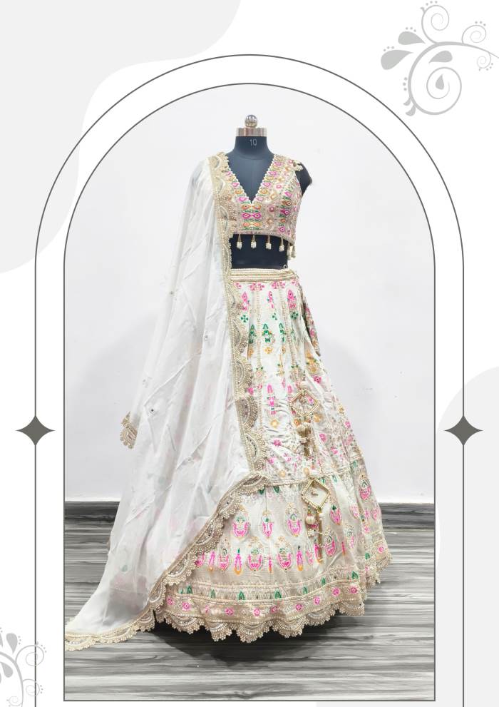 Cream Color Wedding Collection Desinger Lehenga Choli