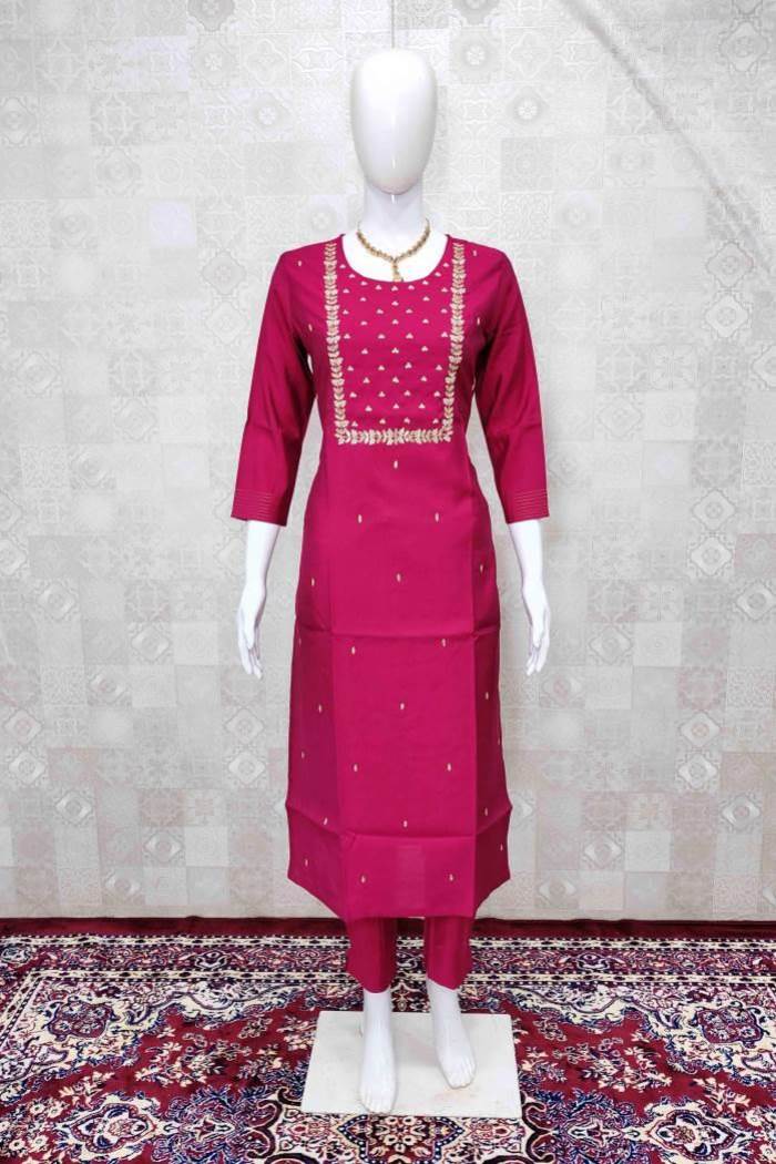 Rani Color Casual Wear Kurti Set
