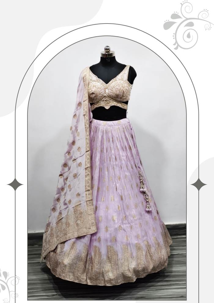 Light Purple Color Wedding Collection Designer Lehenga Choli