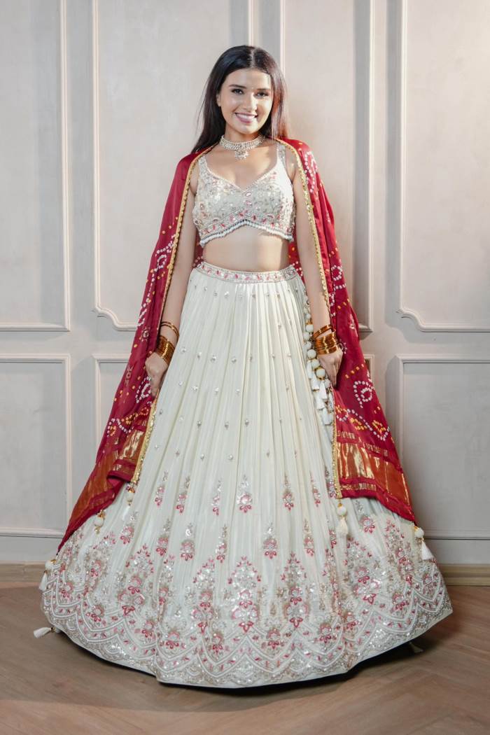 Cream Color Wedding Collection Designer Lehenga Choli