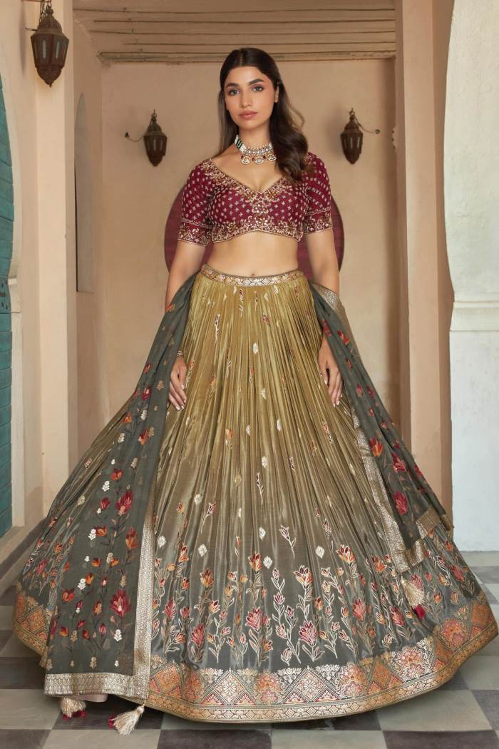 Maroon Color Wedding Collection Designer Lehenga Choli