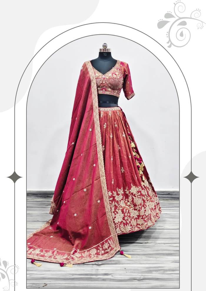 Wine Color Wedding Collecion Designer Lehenga Choli