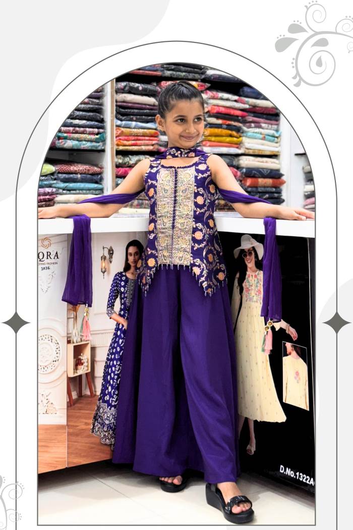 Purple Color Party Wear Designer Indo-Western Suit