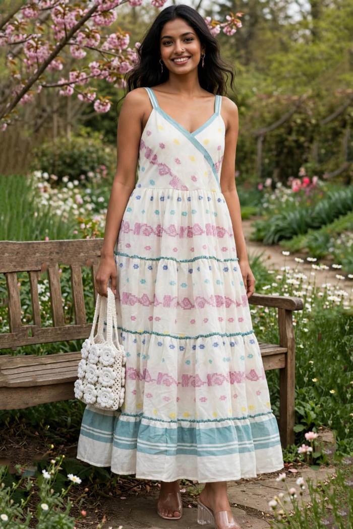 Cream Colour Casual Collection Gown Kurti
