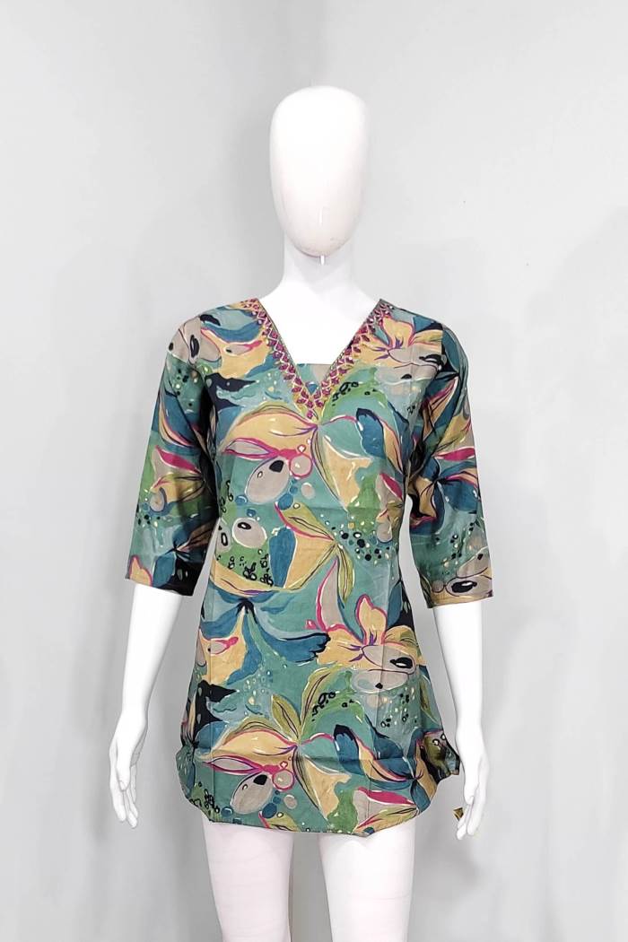 Multi Color Casual Wear Short Kurti
