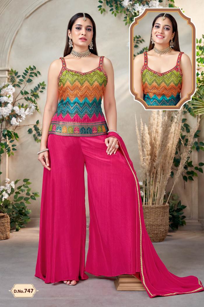 Rani Color Party Wear Designer Indo-western Suit