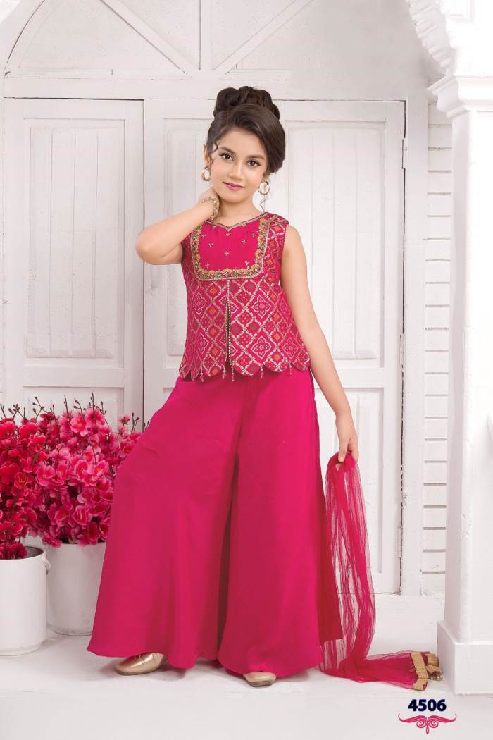 Rani Color Party Wear Designer Girls Wear Plazo Suit