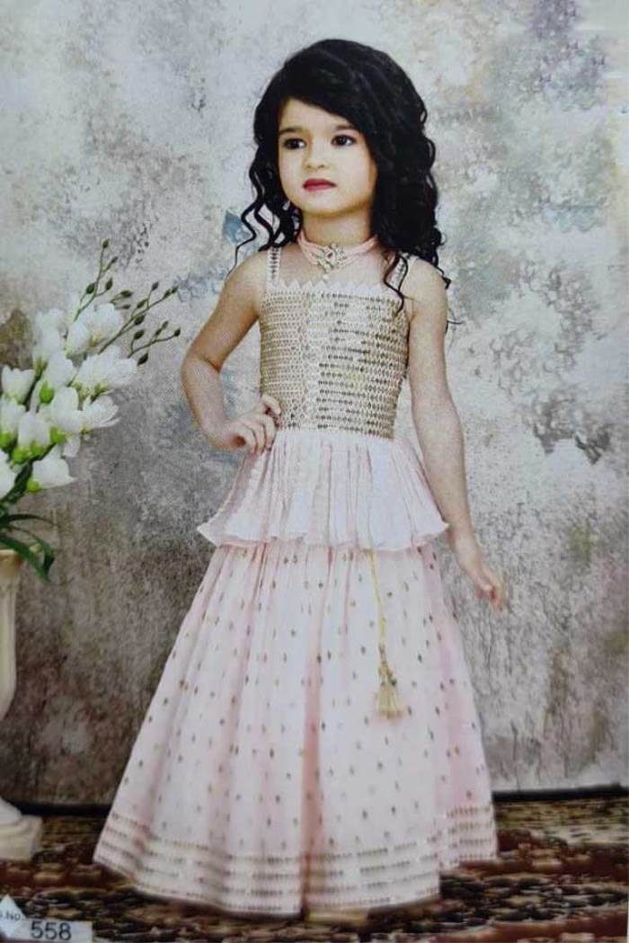 Pink Color Party Wear Designer Plazo Suit