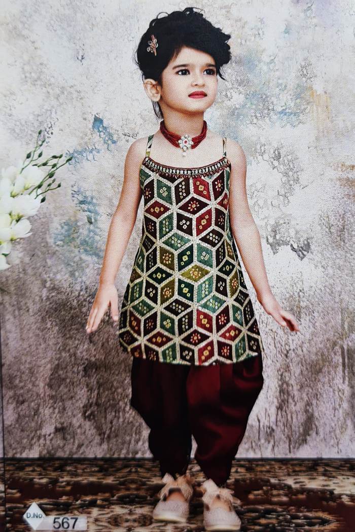 Maroon Color Party Wear Designer Plazo Suit