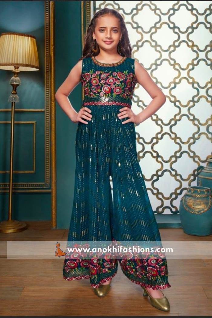 Blue Color Party Wear Designer Party Wear Jumpsuit