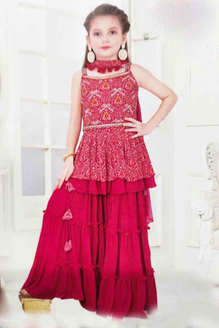 Gajari Color Party Wear Designer Plaazo Suit