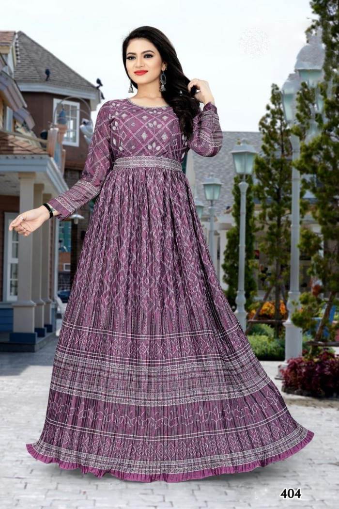 Hirwa Suncity Catalog Heavy Rayon Designer Party Wear Gown Style Kurtis  Wholesale
