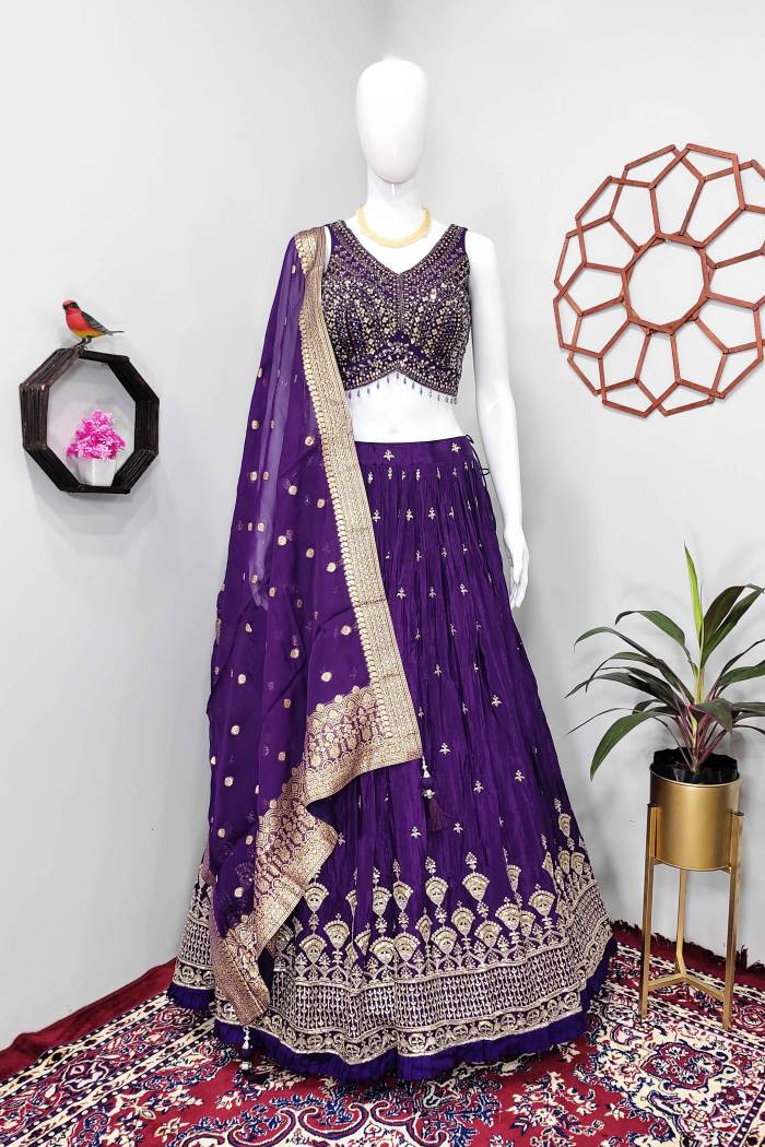 Purple Color Wedding Collection Designer Lehenga Choli