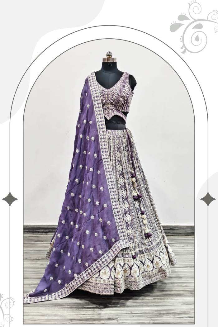 Purple Color Wedding Collection Designer Lehenga Choli