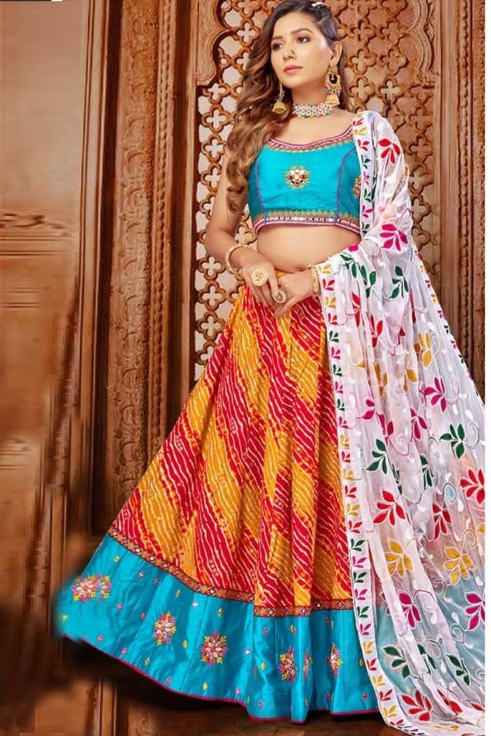 Rama Color Navratri Collection Lehenga Choli