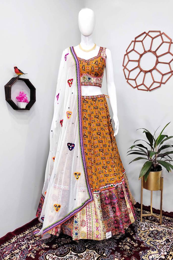 Mustard Color Navratri Collection Chaniya Choli