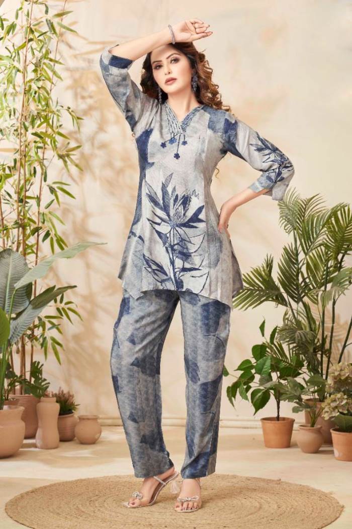 Grey Color Casual Collection CO-ORD Set