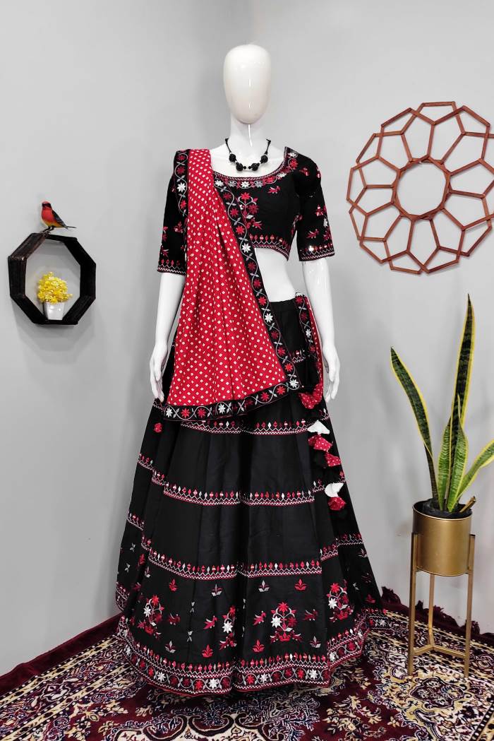 Black Color Navratri Collection Designer Lehenga Choli