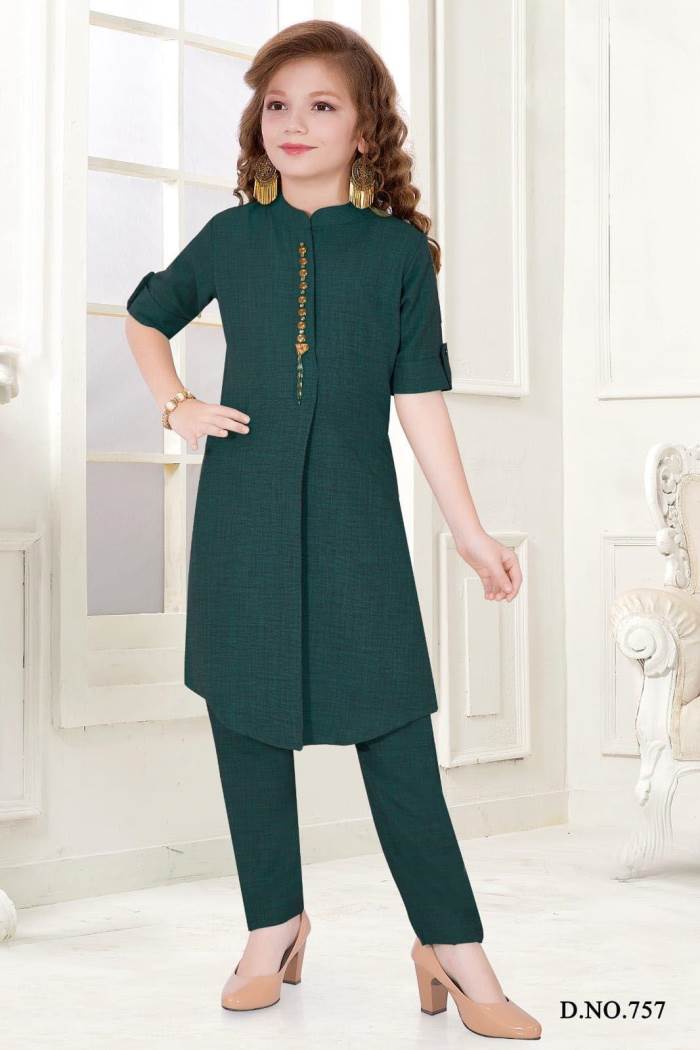 Green Color Party Wear Designer CO ORD Set
