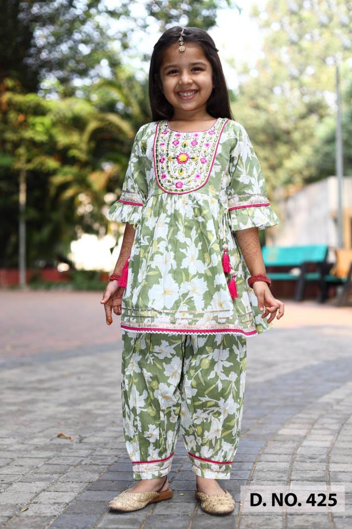 Pista Color Pure Cotton Indo-Western Afghani Suit