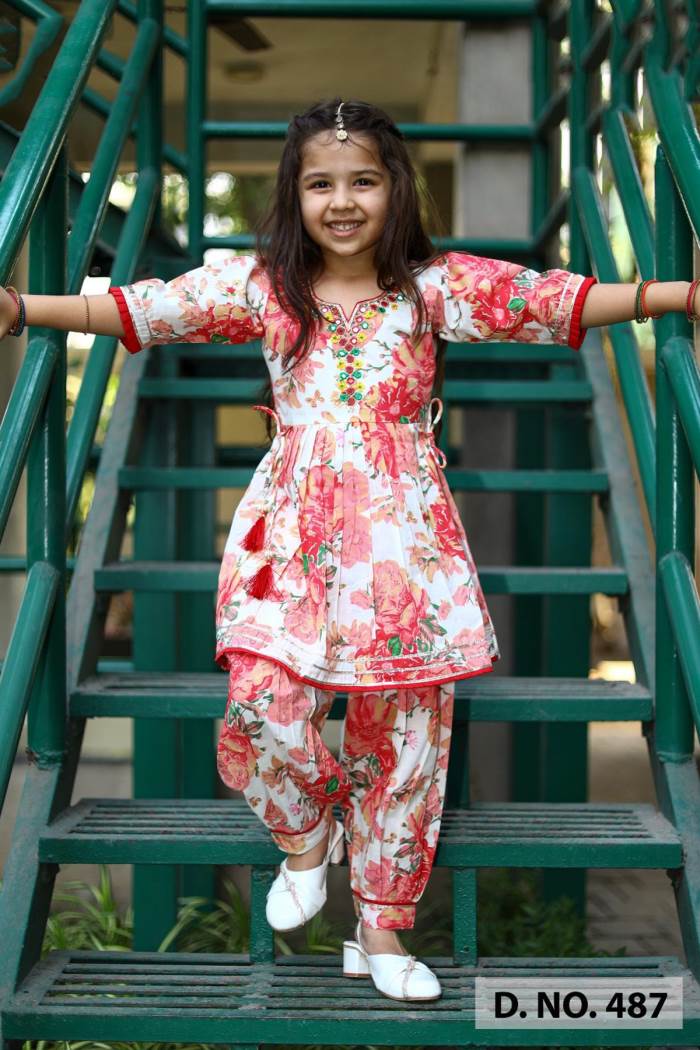 Offwhite Color Pure Cotton Indo-Western Afghani Suit