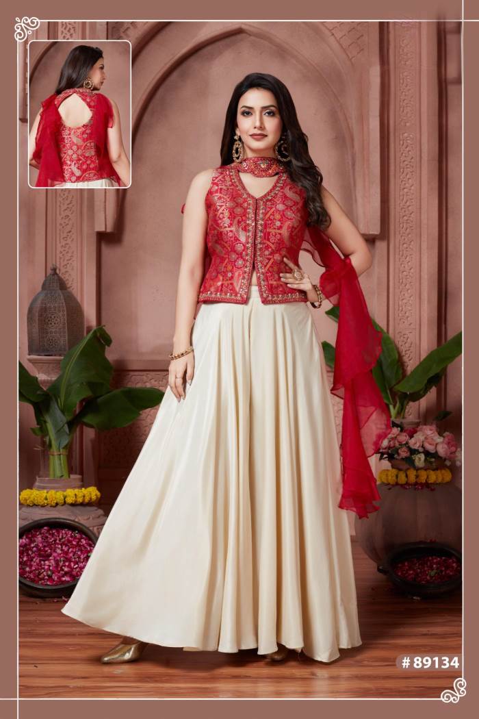 Red Color Party Wear Designer Indo-Western